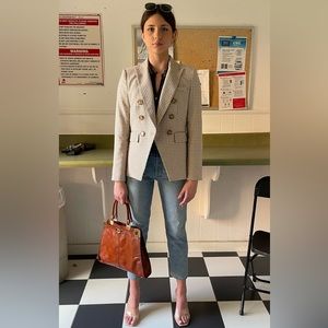 Veronica Beard Checkered Dickey Blazer, size 2